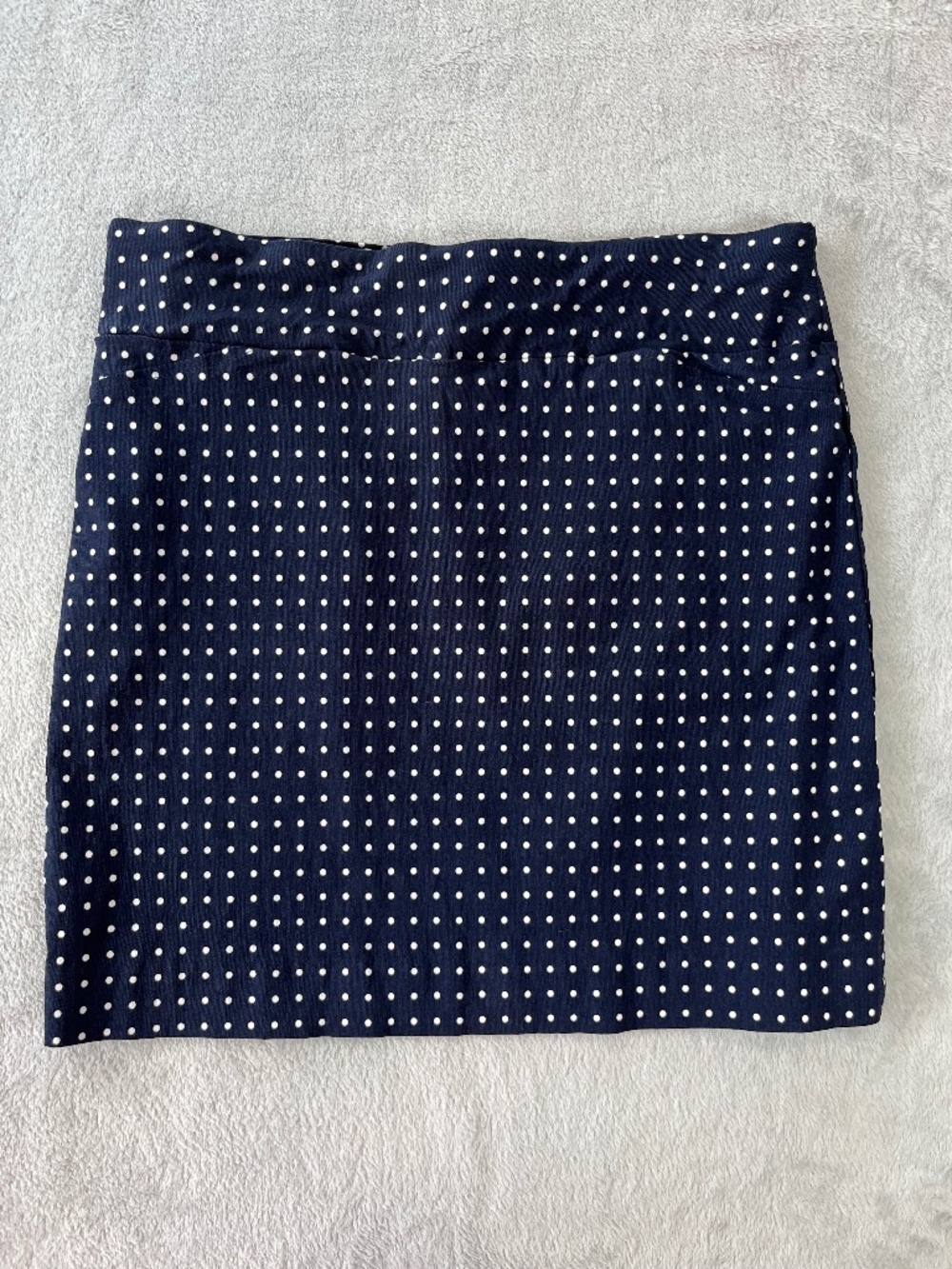 Jules & Leopold Navy Blue w/ White Polka Dot Pattern Pencil Skirt sz L Office